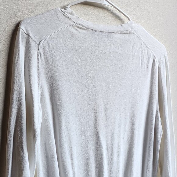 LOFT White Deep V-Neck Lightweight Sweater Size Small - Picture 11 of 14